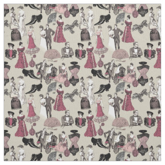 ballroom victorian era fashion toile beige tyg
