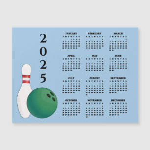 Ballstift 2025-kalender Magnetiskt kort