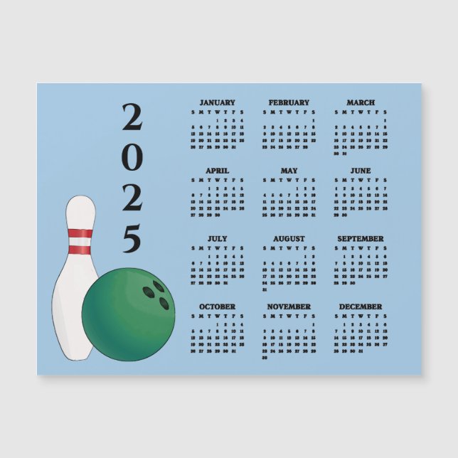 Ballstift 2025-kalender Magnetiskt kort (Framsida)