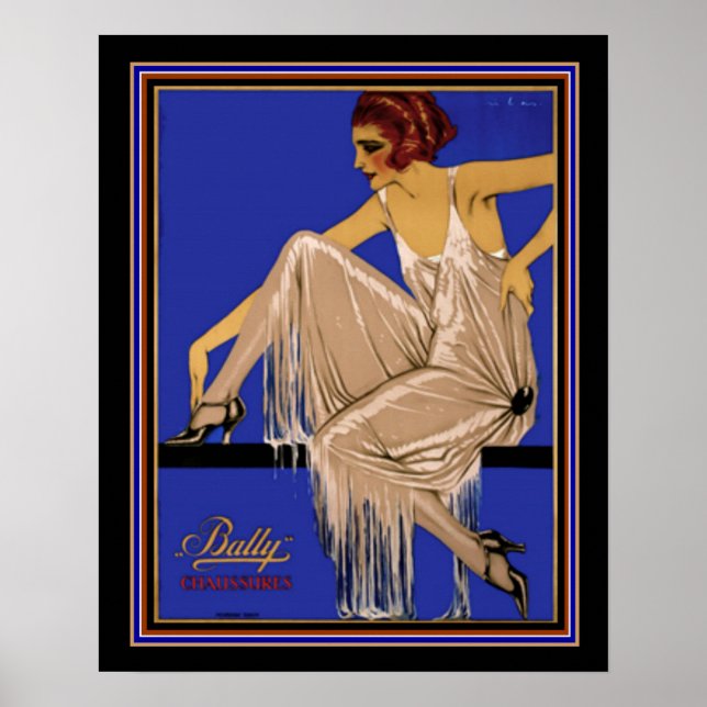 Bally Chausures Deco Poster 16 x 20 ca 1924 (Framsidan)