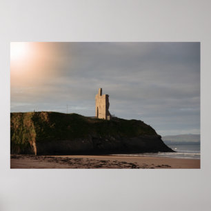 ballybunionstrandslott och klippaaffisch poster