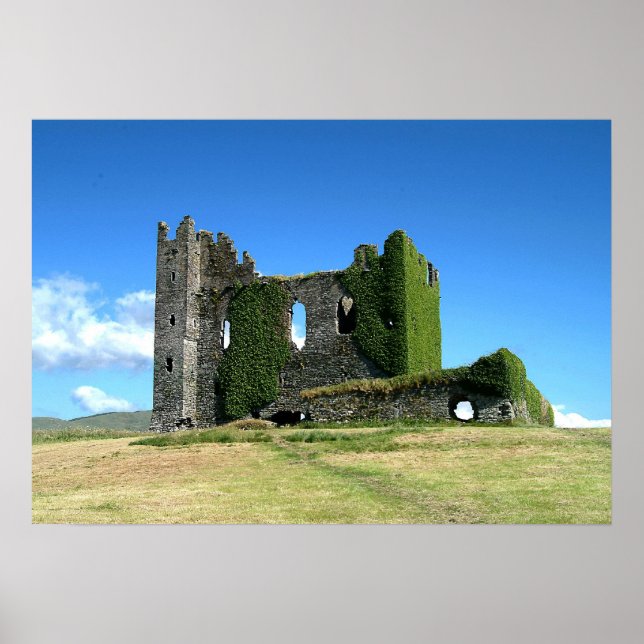 Ballycarberry Castle Ring i Kerry-Kanvastrycket Poster (Framsidan)