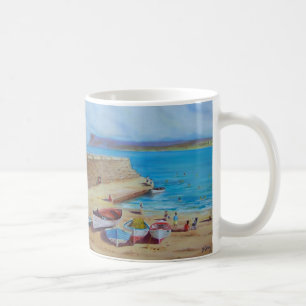 Ballycastle hamn, ståndsmässig Antrim oljemålni Kaffemugg