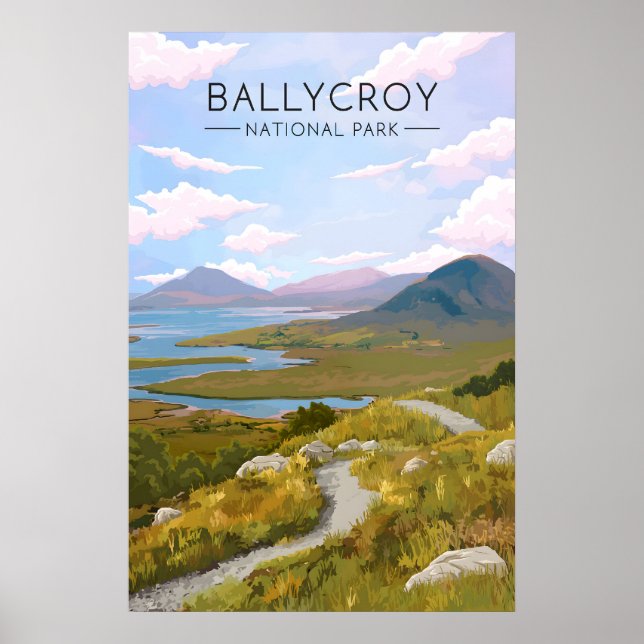 Ballycroy Nationalpark Irland Reseskylt Poster (Framsidan)