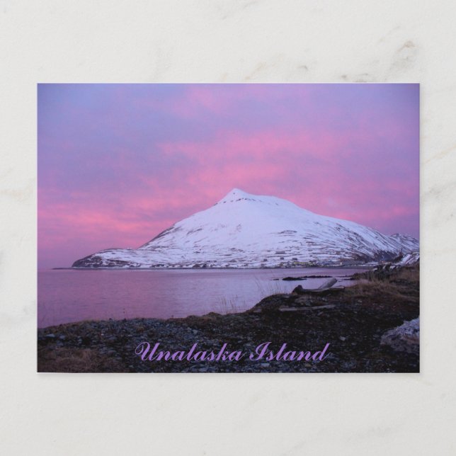 Ballyhoo Mountain, Rosa Winter Sunset Vykort (Framsida)