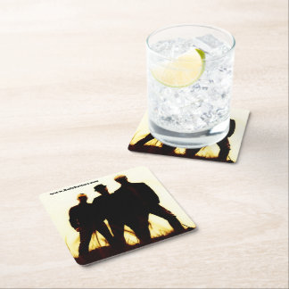 BallyRotters.com Silhouette - Beer Mats Underlägg Papper Kvadrat