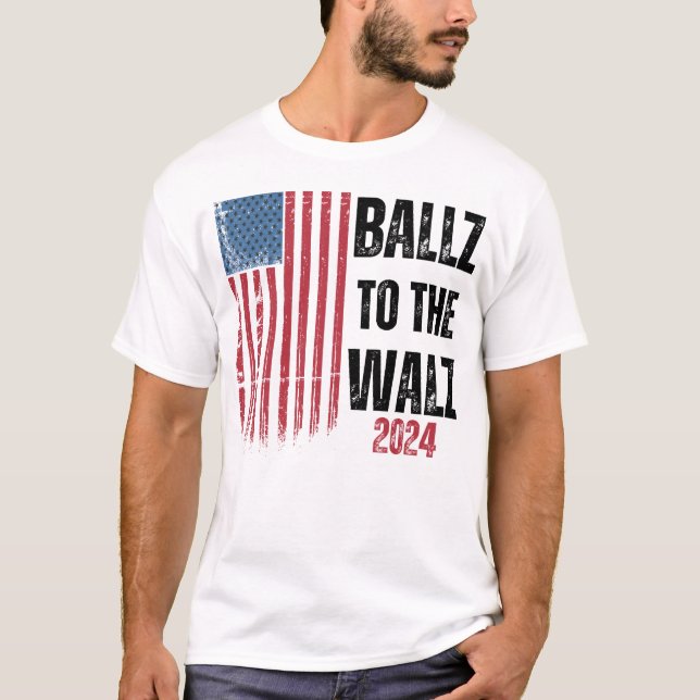 BALLZ TILL WALZ HARRIS 2024 T SHIRT (Framsida)