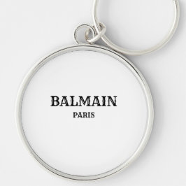 BALMAIN PARIS RUND SILVERFÄRGAD NYCKELRING