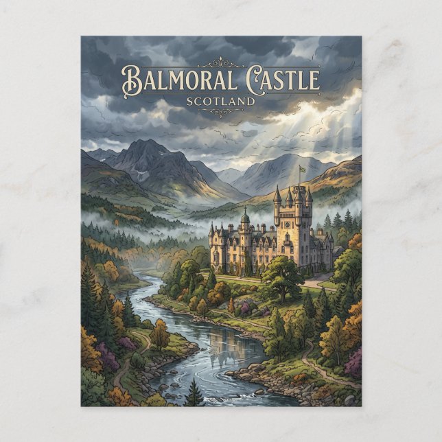 Balmoral Castle Storbritannien Vykort (Framsida)