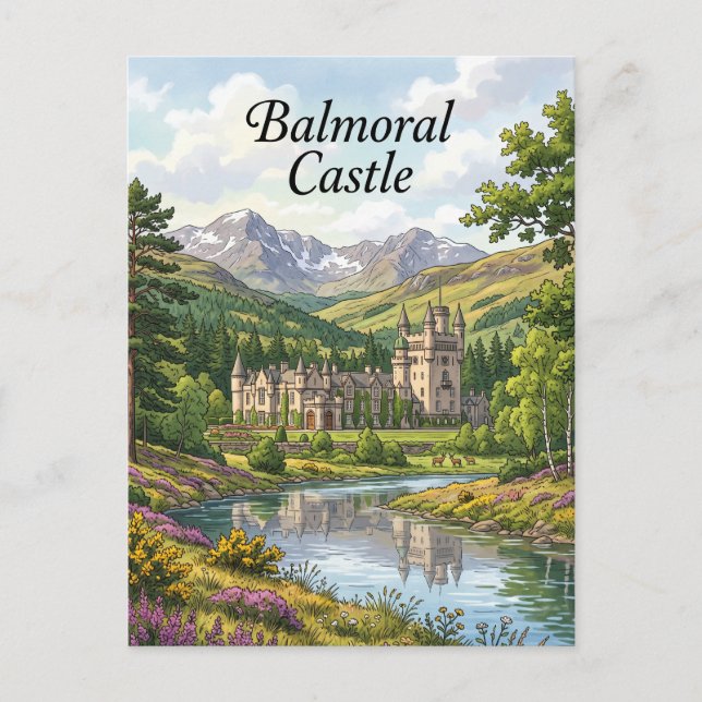 Balmoral slott Skottland Vykort (Framsida)