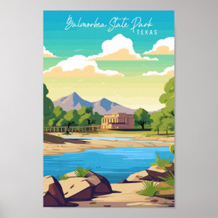 Balmorhea State Park Texas vintage resor ställe Poster