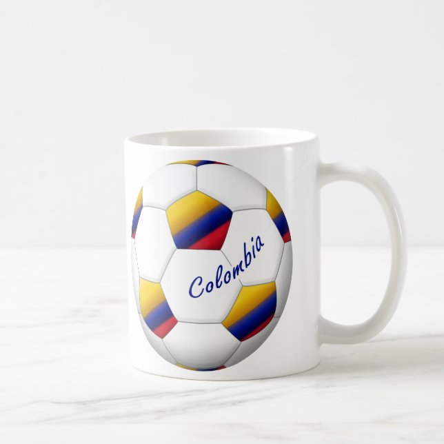 Balón de FÚTBOL COLOMBIA Bandera nacional Kaffemugg (Höger)