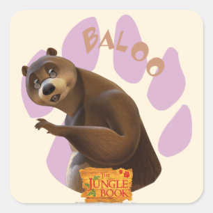 Baloo 1 fyrkantigt klistermärke