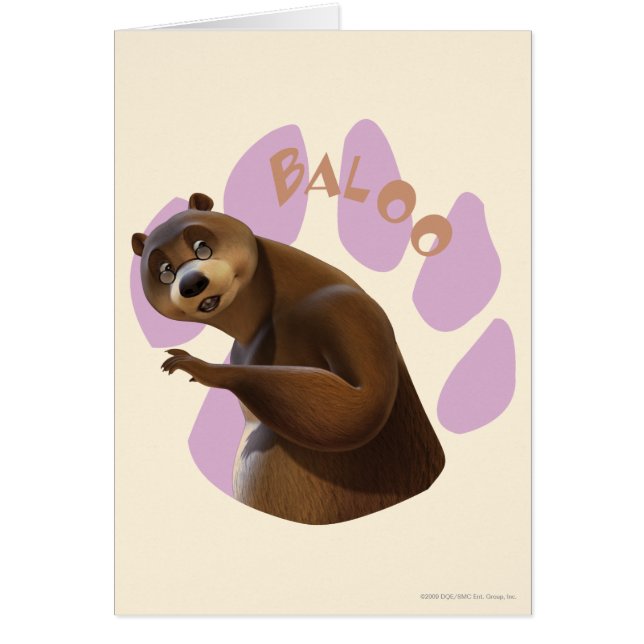Baloo 1 hälsningskort (Framsidan)