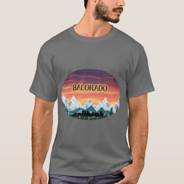 Balorado oval utan datum överstorlek t shirt (Framsida)