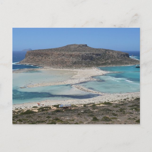 Balos Lagoon, Crete Greece Beach Postcard Vykort (Framsida)