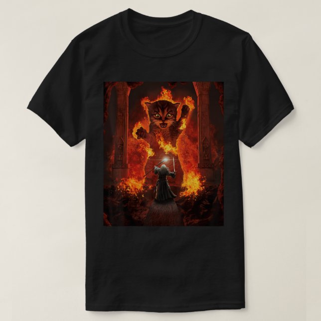 Balrog-kattskjorta T-Shirt (Design framsida)