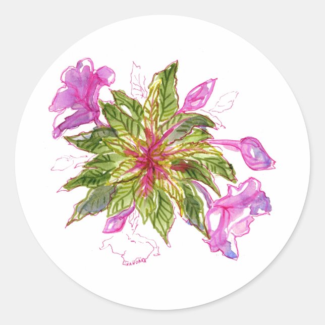 Balsam Bouquet Runt Klistermärke (Framsida)