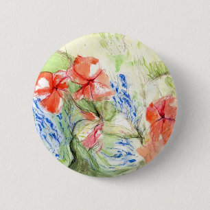 Balsam- och Lobelia-blommor Knapp