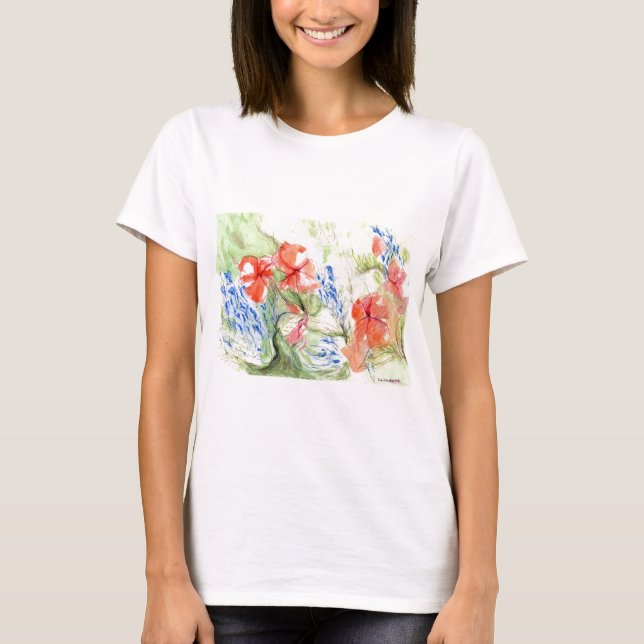 Balsam- och Lobelia-blommor Tee (Framsida)