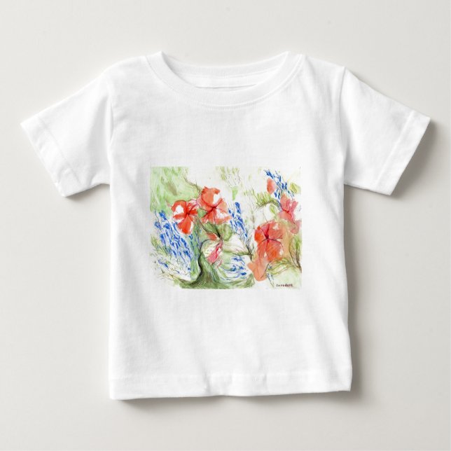 Balsam- och Lobelia-blommor Tee Shirt (Framsida)