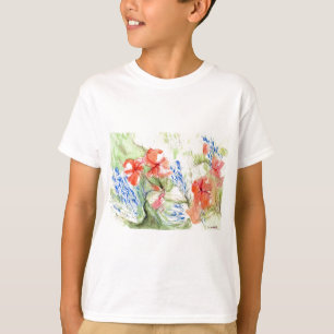Balsam- och Lobelia-blommor Tee Shirt