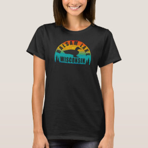 Balsam Sjö Northern Wisconsin Sunset Loon T Shirt