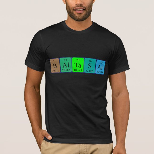 Baltasar, återkommande skjorta bord namn tee shirt (Framsida)