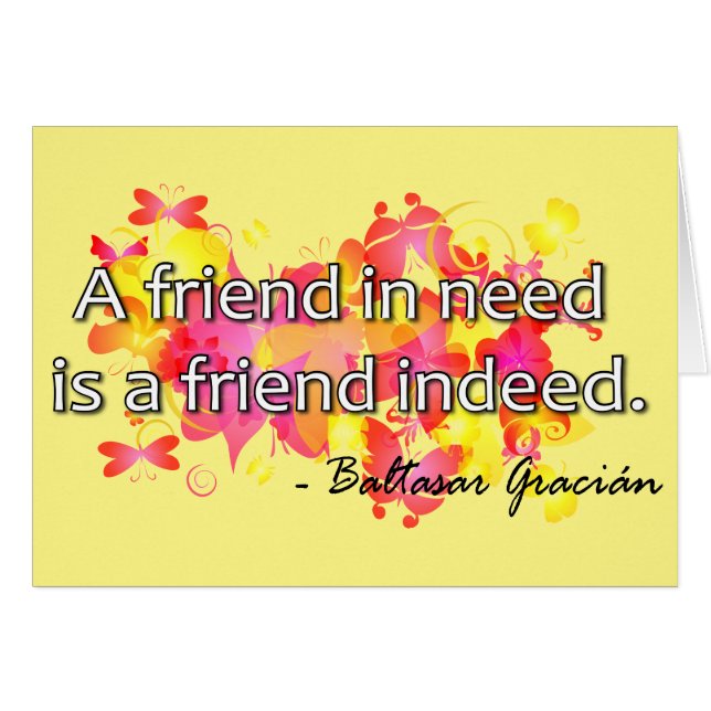 Baltasar Gracian Hälsningskort (Framsidan Horizontal)