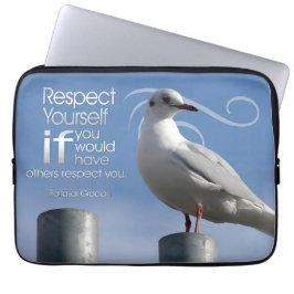 Baltasar Gracian Inspirational Quote "Respect" Laptop Fodral
