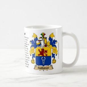 Baltazar, ursprung, det menande och vapenskölden kaffemugg
