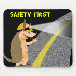 Bältdjursäkerhet första Mousepad Musmatta