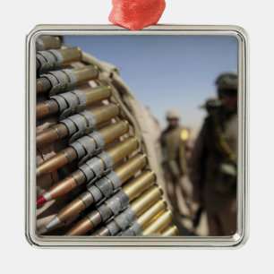 Bälte av 50-kaliberammunition julgransprydnad metall