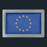 Bälte-bockle med Flagga av Europeiska unionen<br><div class="desc">Visa ert EU-pride med snyggtens bälte-låsbeslag med EU:s flagga! Detta bälte-låsbeslag är konstruerat med material av hög kvalitet och noggrann uppmärksamhet på detaljer och visningar på ett vackert sätt EU-flagga ikondesign - en cirkel med tolv gula stjärnor på en djup blå bakgrund. Dess eleganta och varaktiga konstruktion säkerställer att den...</div>