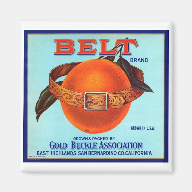 Bälte Brand California Oranges Magnet (Framsidan)