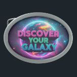 Bälte Buckle<br><div class="desc">Förbered dig på en provfärd på djupet av kosmos med denna inspirerande design. "Upptäck din Galaxy" är inte bara ord, utan en inbjudan till självupptäckt, överskridande av gränser och utforskning av inre och yttre världar. Utformningen har futuristiska 3D linjer och vibrerande neon färg, ge den till en speciell häftighet och...</div>