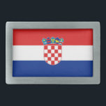 Bälte Buckle med Flagga av Kroatien<br><div class="desc">Lägg till ett litet kroatiskt pride till din krigsbob med exklusiv bälte-låsbeslaget med Kroatiens flagga! Bälte-låsbeslaget är mycket detaljerat och är mer än bara ett funktionellt tillbehör. Det är ett firande i Kroatiens kulturarv och kulturella pride. Den vibrerande utformningen visningar på ett framträdande sätt den ikoniska kroatiska flagga, skapar detta...</div>