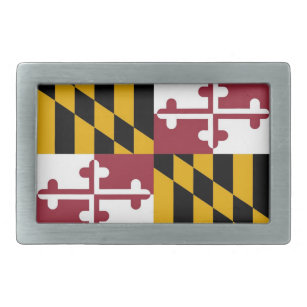 Bälte Buckle med Flagga av Maryland State