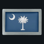 Bälte Buckle med Flagga av South Carolina State<br><div class="desc">Lägg till en liten sydcharm till din garderoba med bälte-låsbeslaget i snyggt med flagga South Carolina! Den här låsbeslaget i bälte är både ett mode påstående och en symbol för statlig stolthet, som är konstruerad med hållbara material och försedd med den ikoniska palmetatformen träd och det halvmånne måne i South...</div>