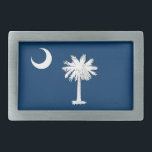 Bälte Buckle med Flagga av South Carolina State<br><div class="desc">Lägg till en liten sydcharm till din garderoba med bälte-låsbeslaget i snyggt med flagga South Carolina! Den här låsbeslaget i bälte är både ett mode påstående och en symbol för statlig stolthet, som är konstruerad med hållbara material och försedd med den ikoniska palmetatformen träd och det halvmånne måne i South...</div>