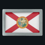 Bälte Buckle med Flagga i delstaten Florida<br><div class="desc">Fira Sunshine-staten med den här snyggten bälte-låsbeslaget med flagga Florida! Den här bälte-låsbeslaget är gjord av hållbara material och visar det ikoniska inslagen i Florida statlig flagga, inklusive statsförseglingen mot ett rött saldäck på vit bakgrund. Perfekt för att lägga till en liten bit av Florida-pridet till din utrustning. bälte-låsbeslaget är...</div>