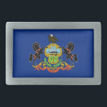 Bälte Buckle med Flagga Pennsylvania-staten<br><div class="desc">Lägg till en pulserande pennsylvaniekänsla i ditt attityder med bälte-låsbeslaget i exklusiv som är flagga i Pennsylvania! Den här låsbeslaget i bälte är mer än bara funktionsduglig. Det är ett firande av Pennsylvanias arv och statsken. Den djärva utformningen visar stolt den ikoniska jacka som Pennsylvanias flagga har, och symboliserar statens...</div>