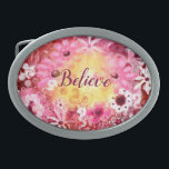 Bälte Buckle tror att Rosa av visklik Blommigt Röd<br><div class="desc">Du kan redigera text till ord,  fras,  namn etc. Abstrakt vismisk blommigt hos nyp och .</div>