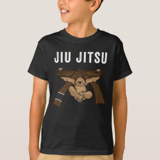 Bälte för Jiu Jitsu BJJ SlothJiu Jitsu brunt med T Shirt