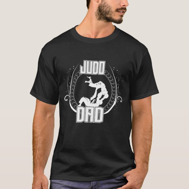 Bälte för Judopappasvart som kastar T Shirt (Framsida)