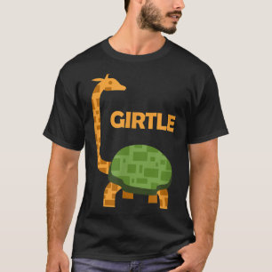 Bälte Giraff Sköldpadda Hybrid Rolig Djur T-shirt