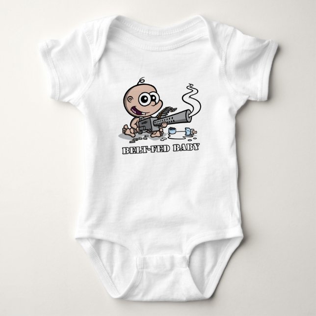 Bälte-matad bebis t-shirt (Framsida)