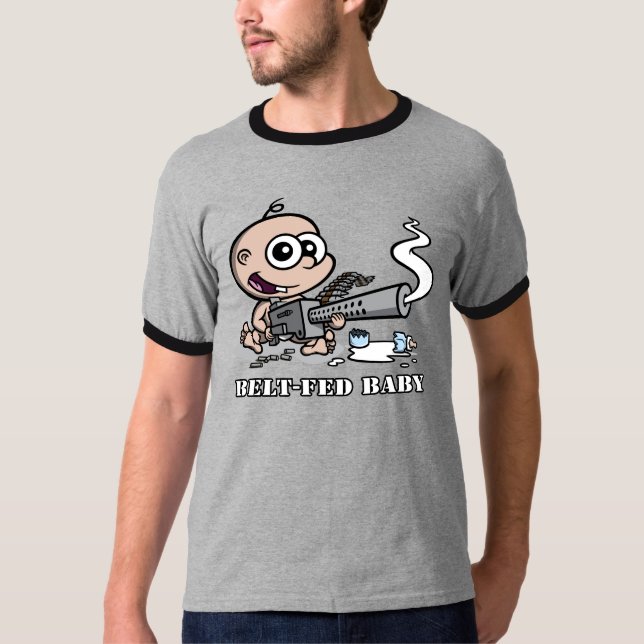 Bälte-matad bebisringer t t-shirt (Framsida)