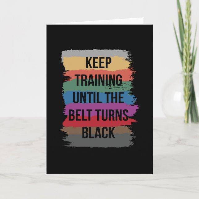 Bälte Turns Black Karate Martial Arts Kort (Framsida)