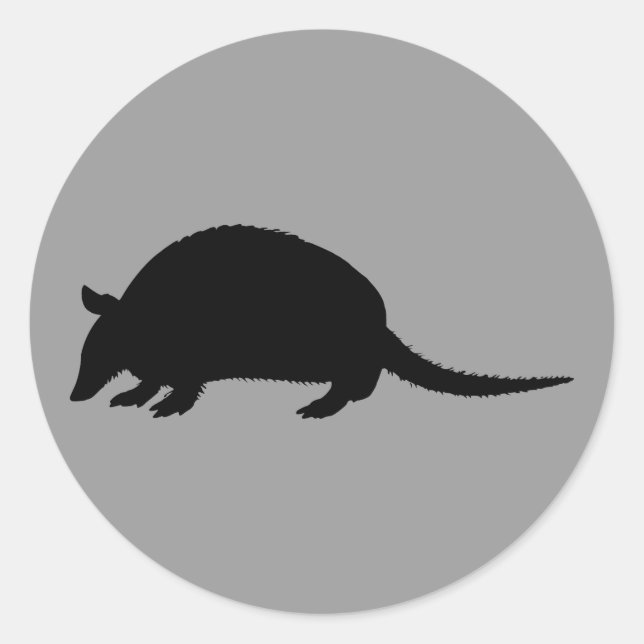 Bältedjur Runt Klistermärke (Framsida)